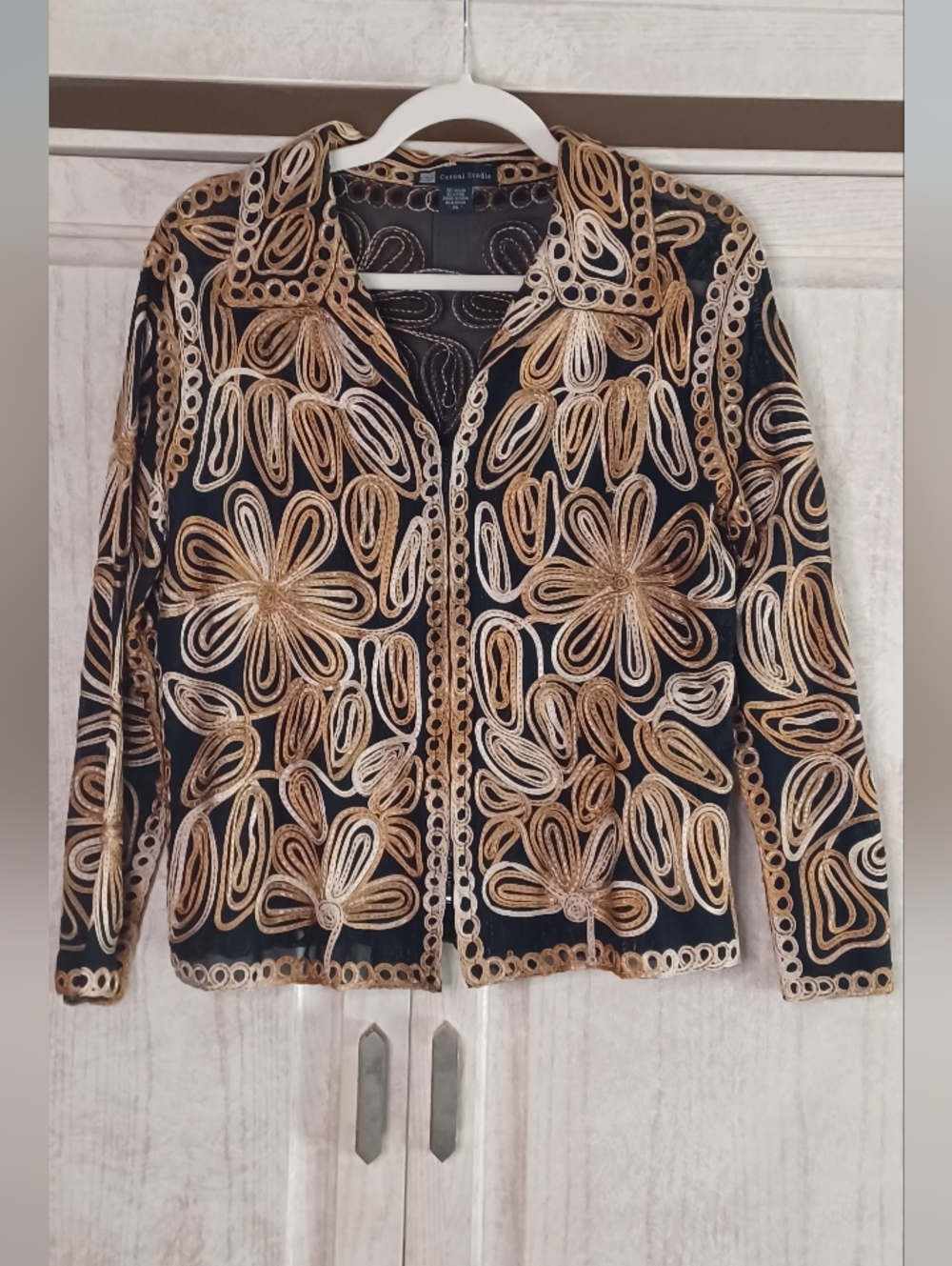 Beautiful And Unique Ribbon Embroidered (?) Jacket